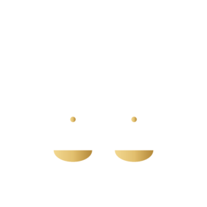 Logo featuring scales of justice
